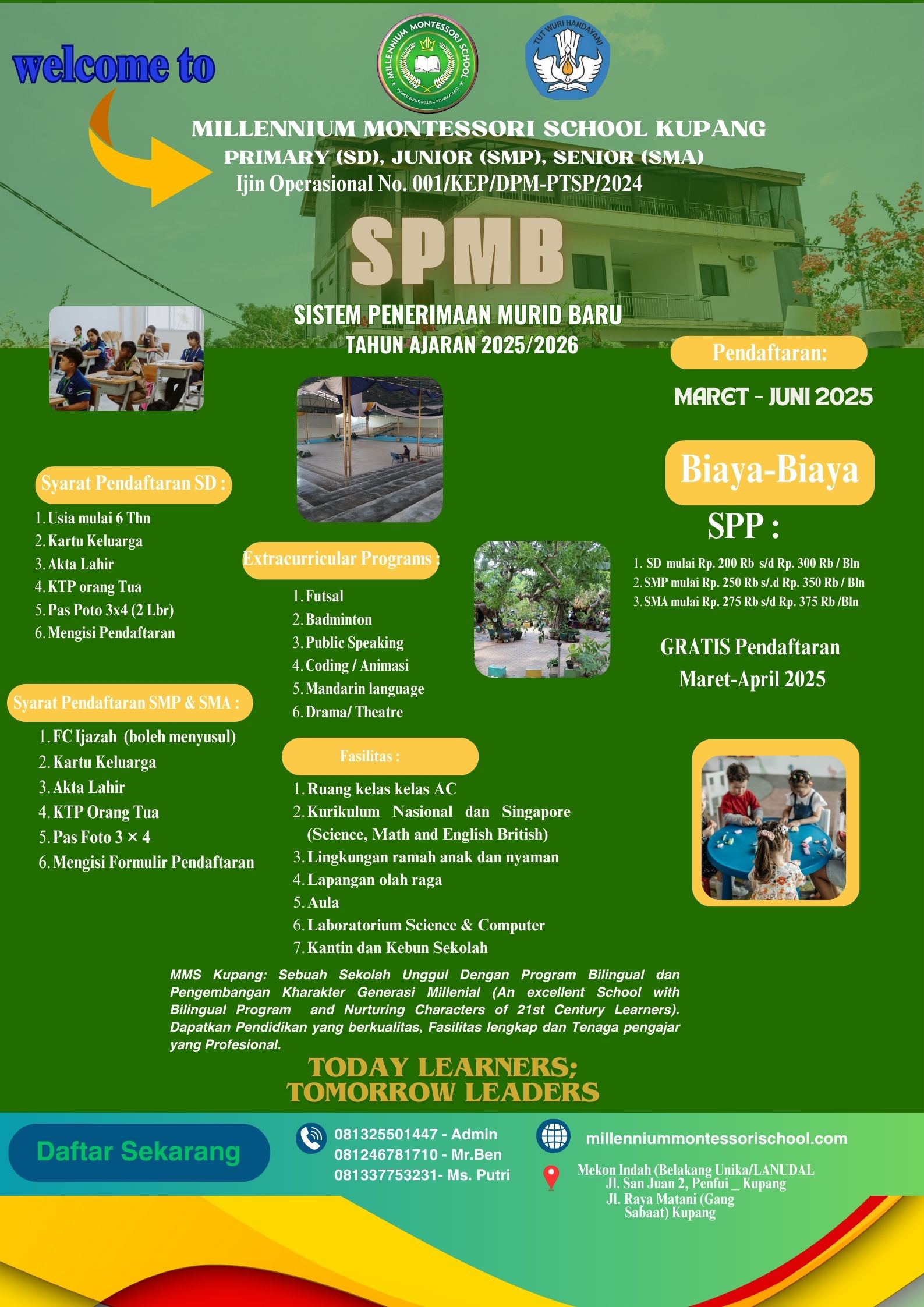 SPMB MILLENNIUM MONTESSORI SCHOOL 2025